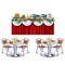 Party Central Club Pack of 36 Red and White Cruise Ship Buffet Table Nautical Wall Decors 67"